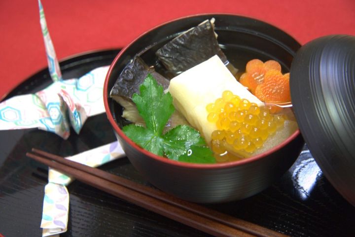 岩魚いくらでお正月のお雑煮